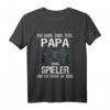 Lustiges Gamer Videospiele Geschenk für Papa - Vater Männer Langarmshirt mit Spruch 'Ich Habe Zwei Titel Papa Und Spieler Und Ich Rocke Sie Beide'