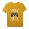 Lustiges Gamer Videospiele Geschenk für Papa - Vater Männer Langarmshirt mit Spruch 'Ich Habe Zwei Titel Papa Und Spieler Und Ich Rocke Sie Beide'