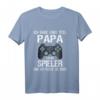Lustiges Gamer Videospiele Geschenk für Papa - Vater Männer Langarmshirt mit Spruch 'Ich Habe Zwei Titel Papa Und Spieler Und Ich Rocke Sie Beide'
