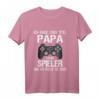 Lustiges Gamer Videospiele Geschenk für Papa - Vater Männer Langarmshirt mit Spruch 'Ich Habe Zwei Titel Papa Und Spieler Und Ich Rocke Sie Beide'