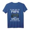 Lustiges Gamer Videospiele Geschenk für Papa - Vater Männer Langarmshirt mit Spruch 'Ich Habe Zwei Titel Papa Und Spieler Und Ich Rocke Sie Beide'