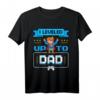 I leveled up to Dad - Witziges Papa werden Schwangerschaft T-Shirt mit 8bit Gaming Design, ideales Geschenk zur Babyankündigung