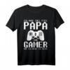 Herren Gaming Papa Gamer Vater Zocken Vatertag Konsole T-Shirt - Lustiges Geschenk für Nerds & Zocker mit Spruch für Lan Parties & Esports