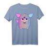 HapDog Retro Neon Gradient Big Cute Portrait T-Shirt – Lustiges, offiziell lizenziertes Hasbro Design für Kinder und Erwachsene