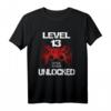 Level 13 Unlocked Official Teenager Gamer Jungen T-Shirt – Perfektes Geburtstagsgeschenk für Gamer und Videospiel-Fans