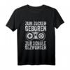 Zum Zocken Geboren Zur Schule Gezwungen - Lustiges Gamer T-Shirt für Teenager, Jungen, Mädchen & Geburtstagsgeschenk für Freunde und Zocker