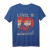 18. Geburtstag Jungen Gaming T-Shirt - Level 18 Freigeschaltet, Perfekt für Gaming Partys & LAN-Events