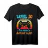 Kinder Gamer Geburtstag Level 10 Jahre Jungen - Gaming T-Shirt mit Controller Motiv für den 10. Geburtstag, LAN-Party & Zocker-Hobby