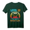 Kinder Gamer Geburtstag Level 10 Jahre Jungen - Gaming T-Shirt mit Controller Motiv für den 10. Geburtstag, LAN-Party & Zocker-Hobby