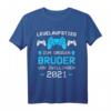 Zum Stolzen Großen Bruder Von Zwillingen 2021 Geschenk T-Shirt – Perfektes Bruder Geschenk für Gaming & Geschwister