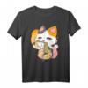 Kawaii Anime Cat T-Shirt mit Japanischen Noodles - Süßes Ramen Katzen Design, Perfekt als Geschenk für Anime- und Katzenliebhaber