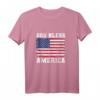 God Bless America T-Shirt mit USA Flagge - Patriotisches 4. Juli Tank Top für Männer und Frauen, ideal als Geschenk für Vati, Großvater und Familie