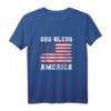 God Bless America T-Shirt mit USA Flagge - Patriotisches 4. Juli Tank Top für Männer und Frauen, ideal als Geschenk für Vati, Großvater und Familie