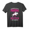 Geboren um mit Mama Reiten zu gehen - Lustiges Pferde Mädchen T-Shirt für Reiterinnen, Pferdeliebhaber & Reitsportfans