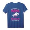 Geboren um mit Mama Reiten zu gehen - Lustiges Pferde Mädchen T-Shirt für Reiterinnen, Pferdeliebhaber & Reitsportfans