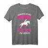 Geboren um mit Mama Reiten zu gehen - Lustiges Pferde Mädchen T-Shirt für Reiterinnen, Pferdeliebhaber & Reitsportfans