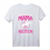 Geboren um mit Mama Reiten zu gehen - Lustiges Pferde Mädchen T-Shirt für Reiterinnen, Pferdeliebhaber & Reitsportfans