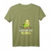 Damen Wellensittich Mama T-Shirt mit V-Ausschnitt - Buntes Vogelgeschenk für Vogelhalterinnen & Tierliebhaberinnen