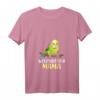 Damen Wellensittich Mama T-Shirt mit V-Ausschnitt - Buntes Vogelgeschenk für Vogelhalterinnen & Tierliebhaberinnen