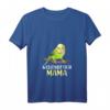 Damen Wellensittich Mama T-Shirt mit V-Ausschnitt - Buntes Vogelgeschenk für Vogelhalterinnen & Tierliebhaberinnen