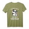 Weltbeste kleine Schwester Panda T-Shirt – Süßes Geschwistergeschenk für Baby Announcement, Geburt, Baby Shower & Gender Reveal
