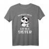 Weltbeste kleine Schwester Panda T-Shirt – Süßes Geschwistergeschenk für Baby Announcement, Geburt, Baby Shower & Gender Reveal