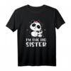 Ich bin die große Schwester - Süßes Pandas Geschwister T-Shirt für Geburt, Baby Shower & Gender Reveal