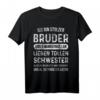 Stolzer Bruder Liebevolle Schwester Geschwister T-Shirt - Klassisch geschnitten, doppelt genähter Saum