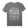Stolzer Bruder Liebevolle Schwester Geschwister T-Shirt - Klassisch geschnitten, doppelt genähter Saum