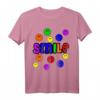 HapDog T-Shirt mit buntem Smiley-Text und fröhlichen Smileys - Künstlerisches Graffiti-Design für Naturliebhaber