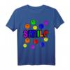 HapDog T-Shirt mit buntem Smiley-Text und fröhlichen Smileys - Künstlerisches Graffiti-Design für Naturliebhaber
