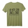 Zwillingsschwester Geschenk & Zwillingsbruder Spruch T-Shirt – Lustiges Geschwistergeschenk für Zwillinge egal ob Kinder oder Erwachsene