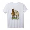 Zeichnung liebender Pferde - Pferdemotiv T-Shirt für Pferdeliebhaber, Reiter & Tierfans, perfektes Geschenk