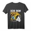 Kinder 4. Geburtstag Bagger T-Shirt – Lustiges Baustellen Geschenk für Jungen zum vierten Geburtstag, perfekt für Feier und Kindergarten