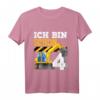 Kinder 4. Geburtstag Bagger T-Shirt – Lustiges Baustellen Geschenk für Jungen zum vierten Geburtstag, perfekt für Feier und Kindergarten