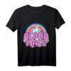 Ironic Alpha Male Unicorn Rainbow T-Shirt für Herren und Damen – Buntes, humorvolles Graphic Tee für Ironie und Style