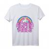 Ironic Alpha Male Unicorn Rainbow T-Shirt für Herren und Damen – Buntes, humorvolles Graphic Tee für Ironie und Style
