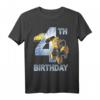 Transformers Bumblebee 4th Birthday T-Shirt - Officially Licensed Transformers Apparel für Kindergeburtstage