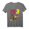 Kinder Eisenbahn 3. Geburtstag T-Shirt mit Lokomotive - Zug Design für Jungen zum Geburtstag & als Dekoration