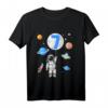 Kinder Astronaut T-Shirt zum 7. Geburtstag - Weltraum Outfit für Jungen & Mädchen, perfekte Party- und Geschenkidee