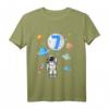Kinder Astronaut T-Shirt zum 7. Geburtstag - Weltraum Outfit für Jungen & Mädchen, perfekte Party- und Geschenkidee