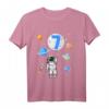 Kinder Astronaut T-Shirt zum 7. Geburtstag - Weltraum Outfit für Jungen & Mädchen, perfekte Party- und Geschenkidee