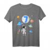 Kinder Astronaut T-Shirt zum 7. Geburtstag - Weltraum Outfit für Jungen & Mädchen, perfekte Party- und Geschenkidee
