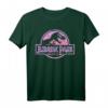 Jurassic Park Retro Neon Pink Logo T-Shirt - Offiziell lizenzierte Dinosaurier Mode für Fans