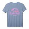 Jurassic Park Retro Neon Pink Logo T-Shirt - Offiziell lizenzierte Dinosaurier Mode für Fans
