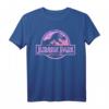 Jurassic Park Retro Neon Pink Logo T-Shirt - Offiziell lizenzierte Dinosaurier Mode für Fans