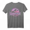 Jurassic Park Retro Neon Pink Logo T-Shirt - Offiziell lizenzierte Dinosaurier Mode für Fans