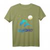 Delfine im Meer mit Mondlicht Damen Herren T-Shirt – Romantische Geschenkidee für Meer- und Wasserliebhaber