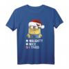 HapDog Minions T-Shirt - Naughty Nice I Tried Checkboxes Santa Minion, Offiziell Lizenzierter Partyhit