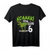 Kinder 6. Geburtstag Dino Dinosaurier T-Shirt - Cooles Geburtstagsoutfit für Dino-Fans & Dino-Party Motto